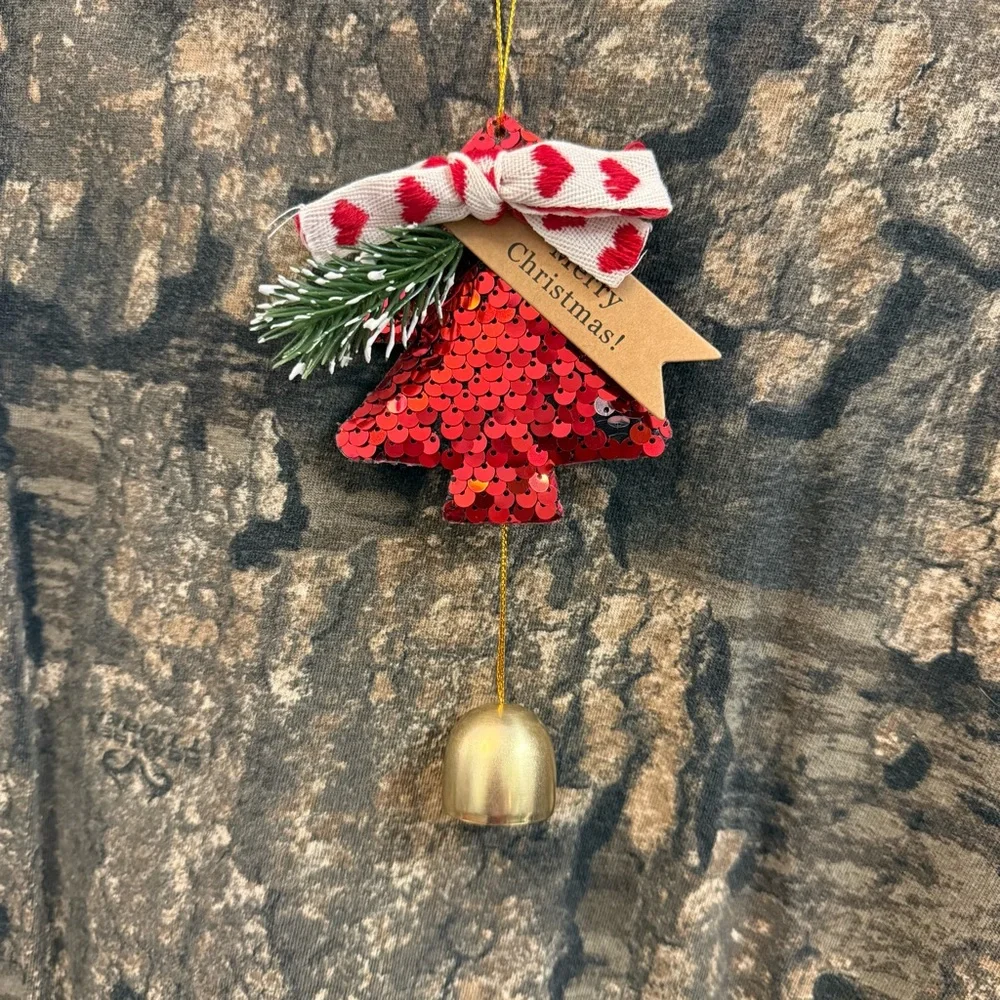 NWT Christmas Tree Ornaments Plush Decoration Bells Hanging Gift Wind Chimes